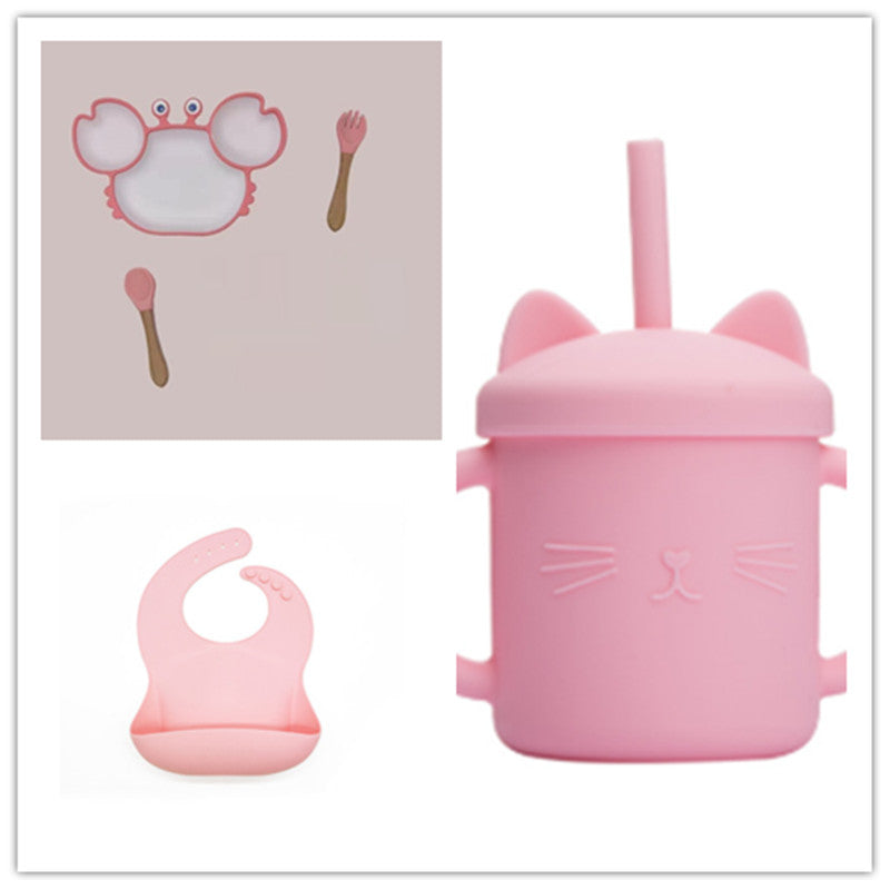 Silicone Non-Slip Baby Feeding Plate and Bowl Set