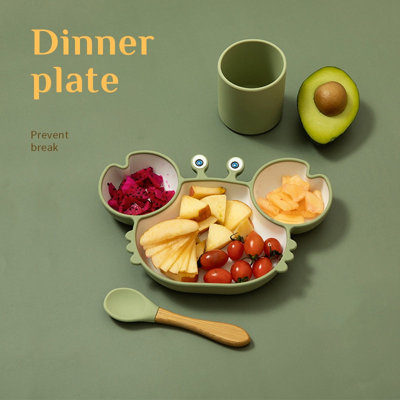 Silicone Non-Slip Baby Feeding Plate and Bowl Set