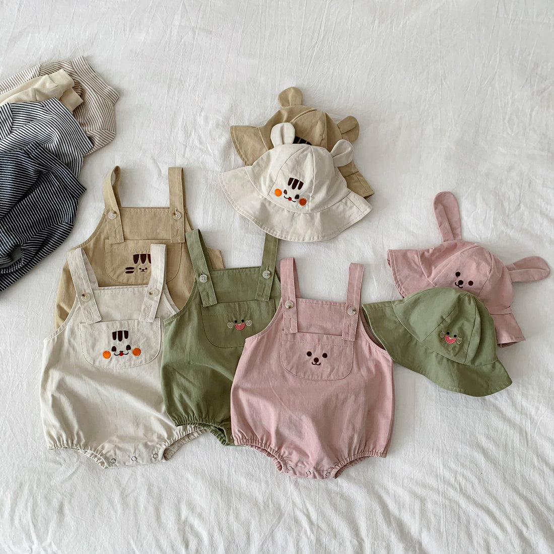 Korean Cartoon Animal Baby Strap Romper Jumpsuit