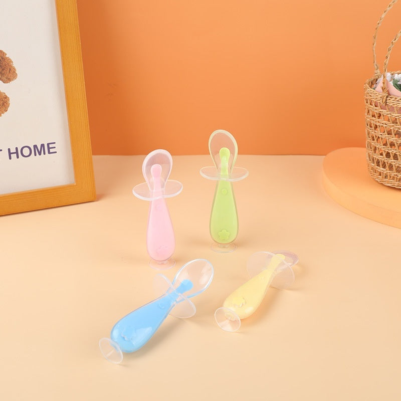 Soft Silicone Baby Feeding Spoon for Food and Soup