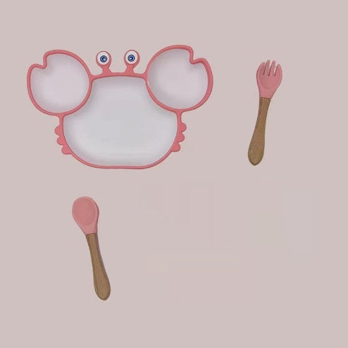 Silicone Non-Slip Baby Feeding Plate and Bowl Set