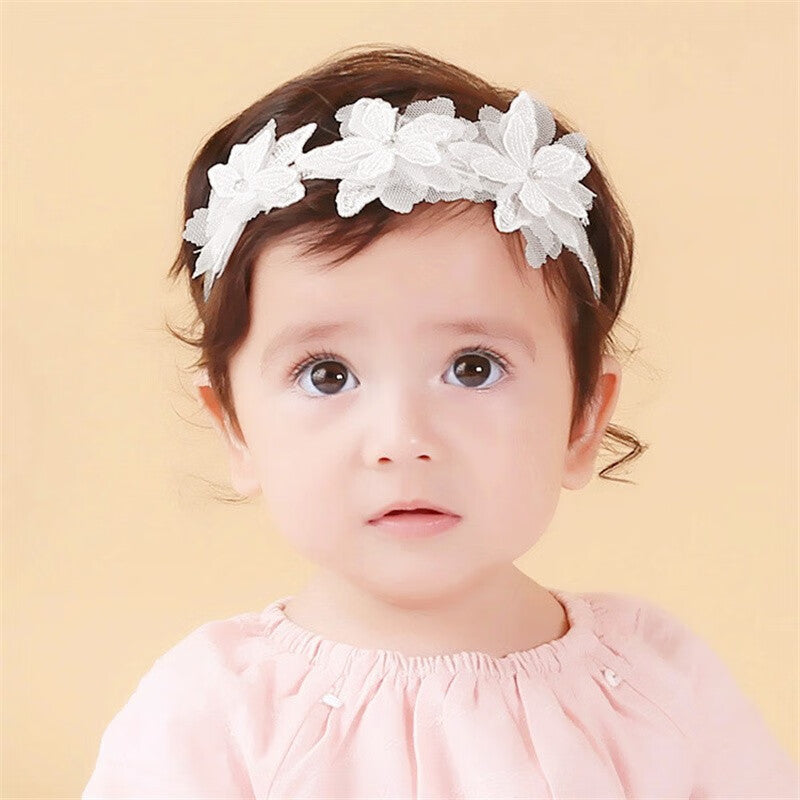 Baby Girls Lace Floral Bow Headband Hair Accessories