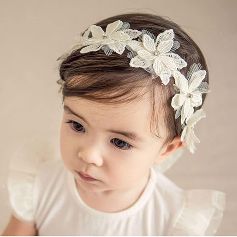 Baby Girls Lace Floral Bow Headband Hair Accessories