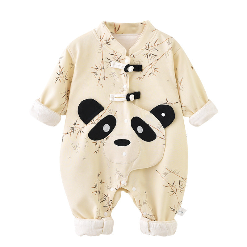 Newborn Thickened Double-Layer Romper Baby Outerwear