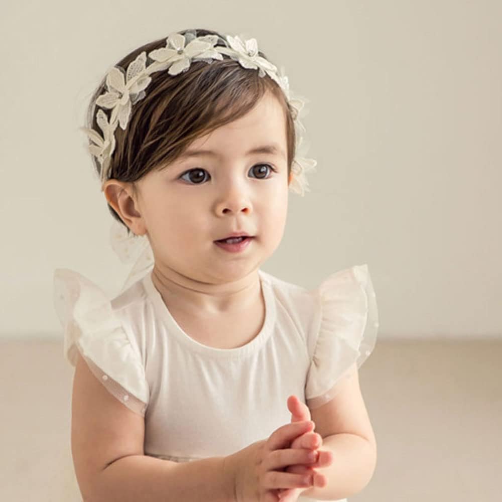 Baby Girls Lace Floral Bow Headband Hair Accessories