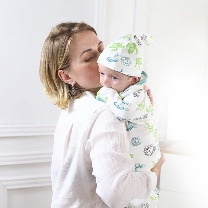 Cotton Baby Swaddle Sleeping Bag Quilt Wrap