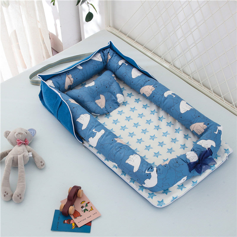 Portable Foldable Cotton Baby Crib for Newborns