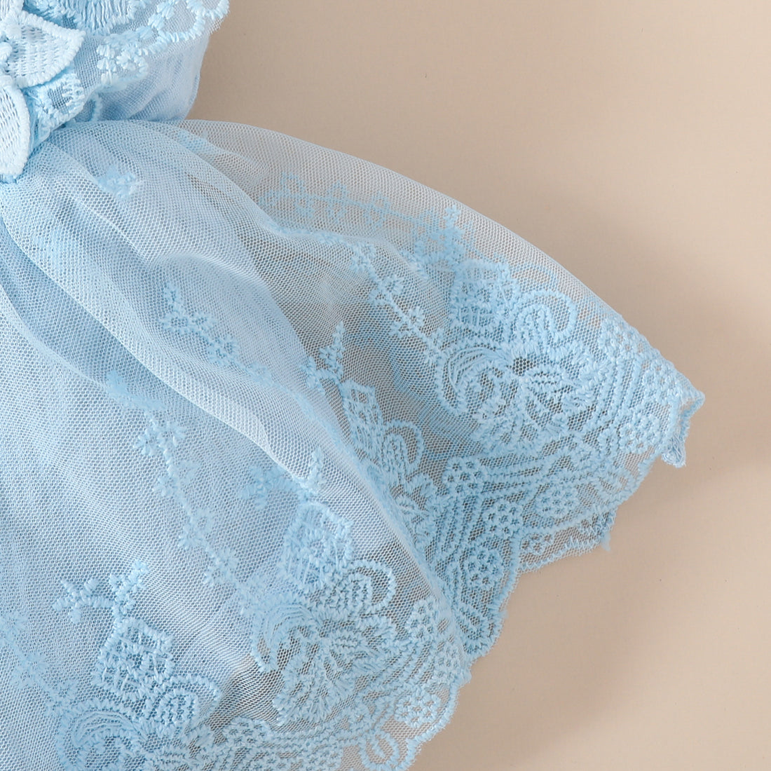 Baby Girl Sleeveless Lace Triangle Romper Dress