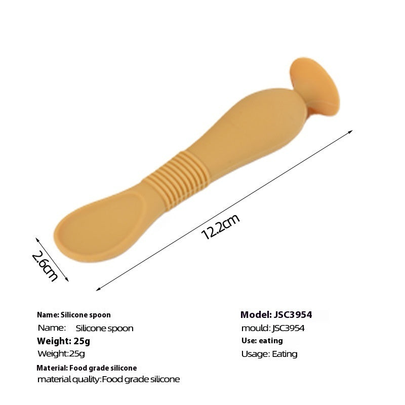 Soft Silicone Baby Feeding Spoon for Food and Soup