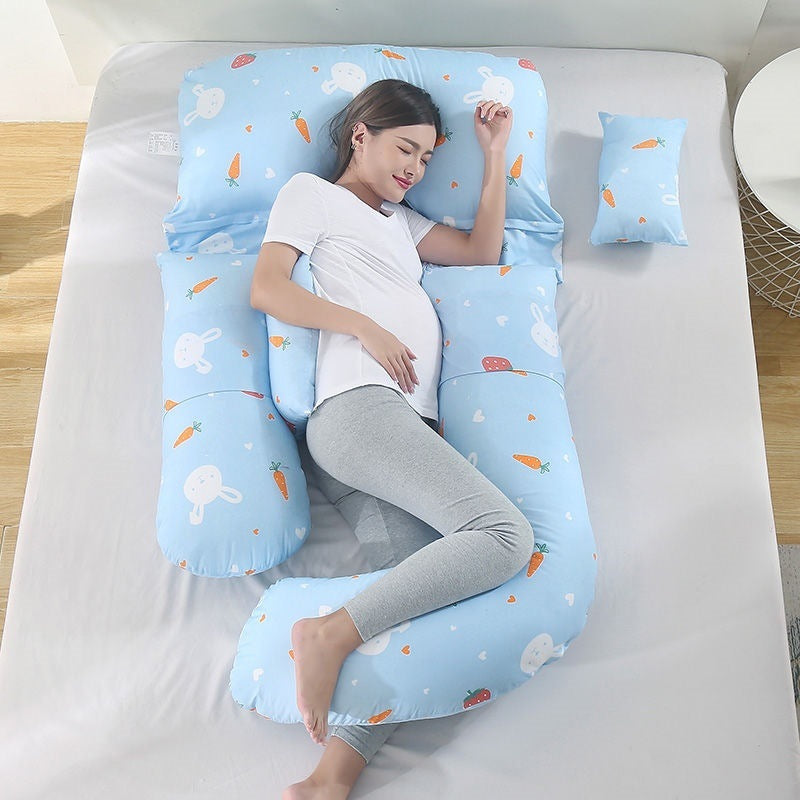 U-Shaped Maternity Pillow for Waist Support and Side Sleeping