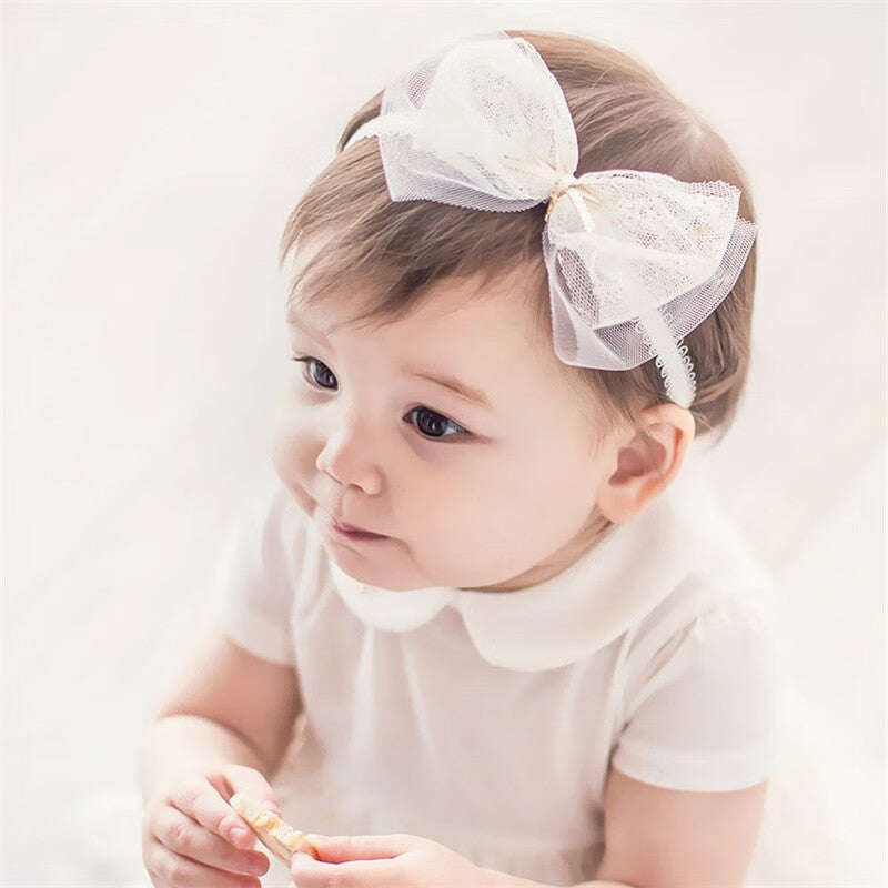 Baby Girls Lace Floral Bow Headband Hair Accessories