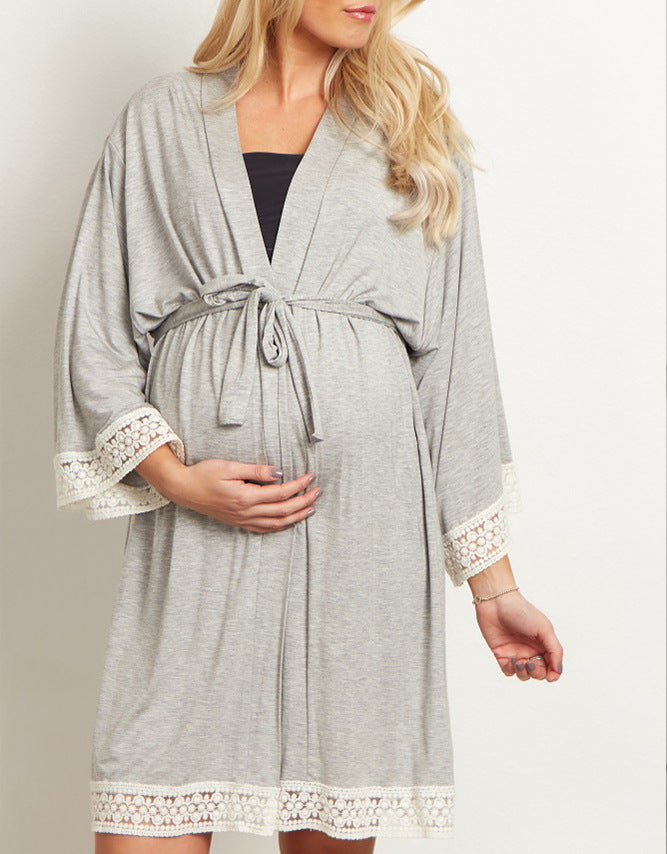 Solid Color Maternity Dress