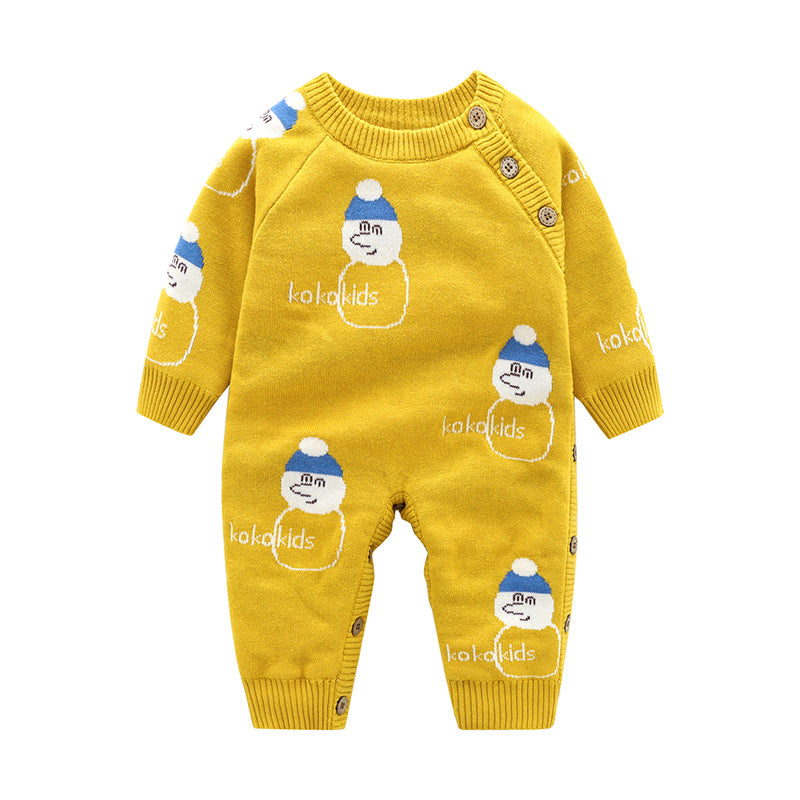 Newborn Baby Crawling Clothes with Thickened Harness