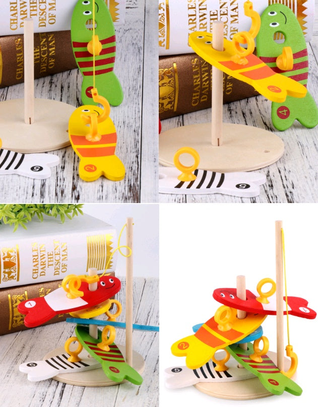 Children's Educational Wooden Fishing Toy Early Learning Game