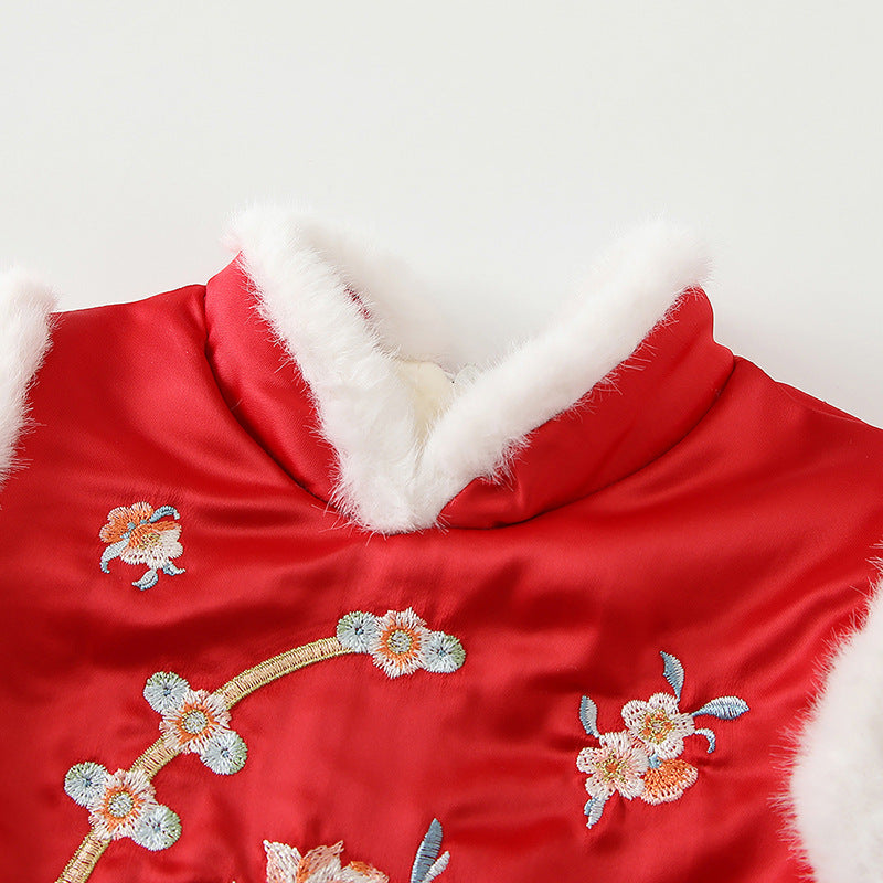 Winter Baby Triangle Romper Onesie for Baby Girls