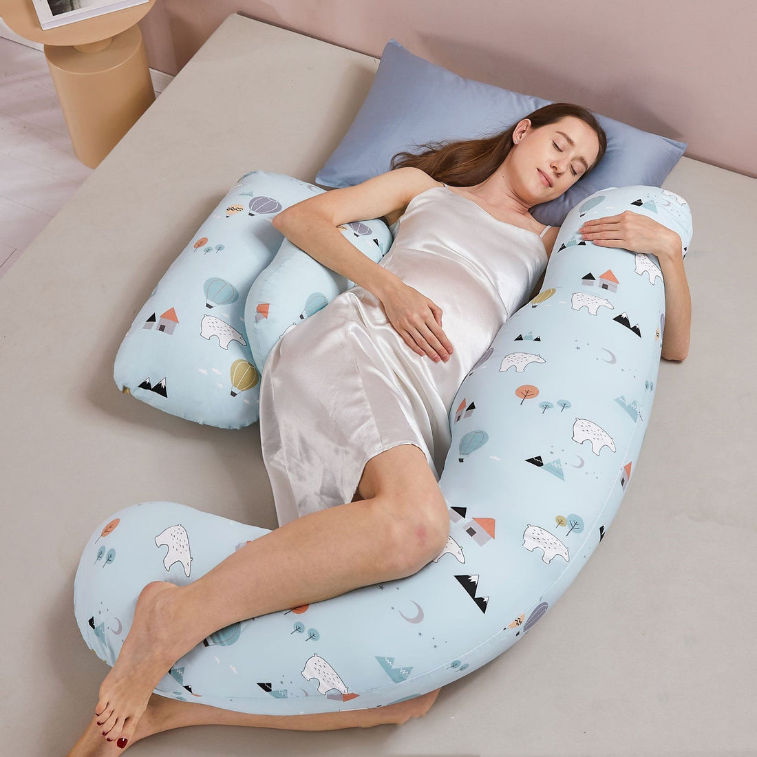Summer Tencel Maternity Lumbar and Side Sleeping Pillow