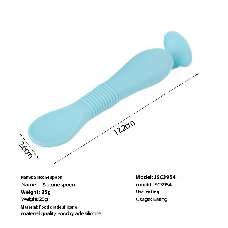 Soft Silicone Baby Feeding Spoon for Food and Soup