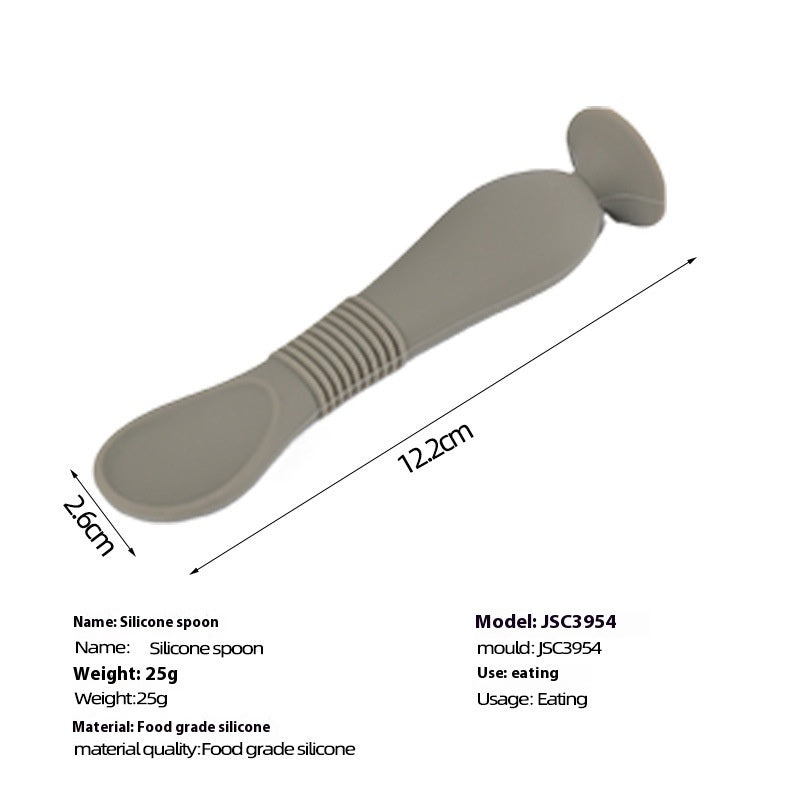 Soft Silicone Baby Feeding Spoon for Food and Soup