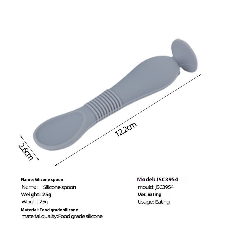Soft Silicone Baby Feeding Spoon for Food and Soup