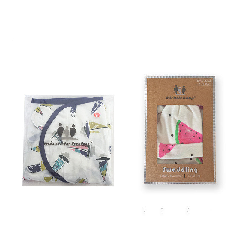 Cotton Baby Swaddle Sleeping Bag Quilt Wrap