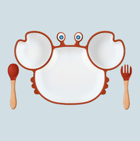 Silicone Non-Slip Baby Feeding Plate and Bowl Set