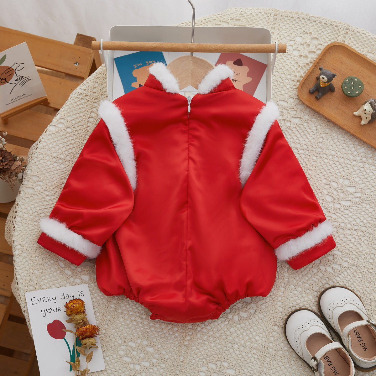 Winter Baby Triangle Romper Onesie for Baby Girls