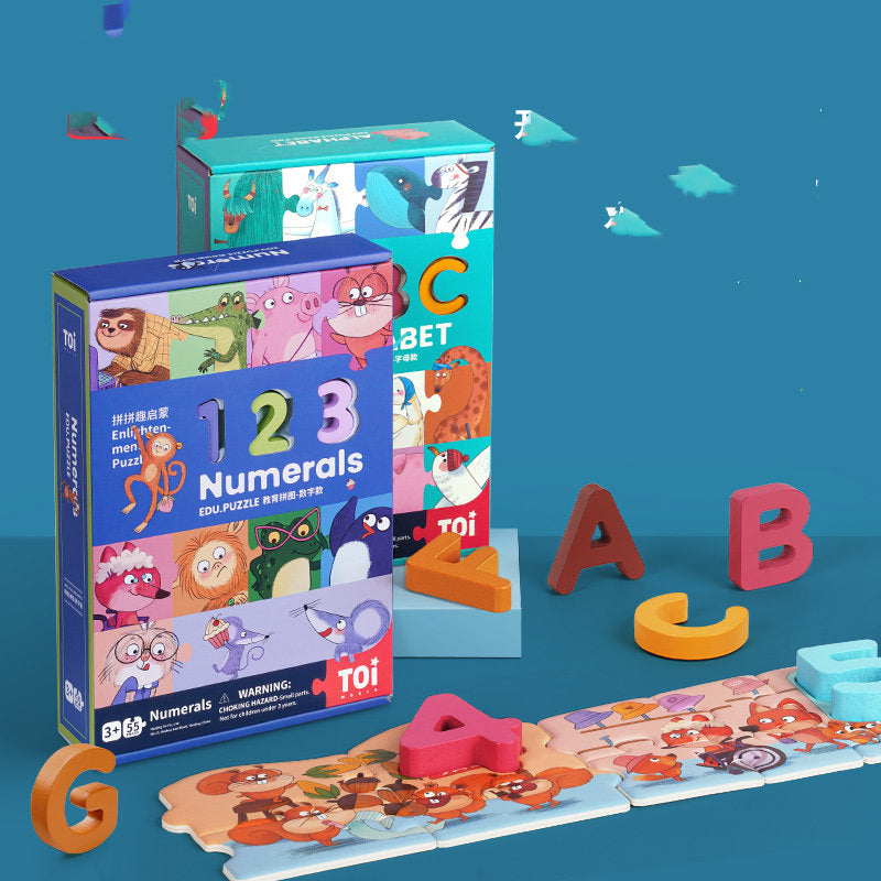 Wooden Numbers and Letters Educational Baby Toy