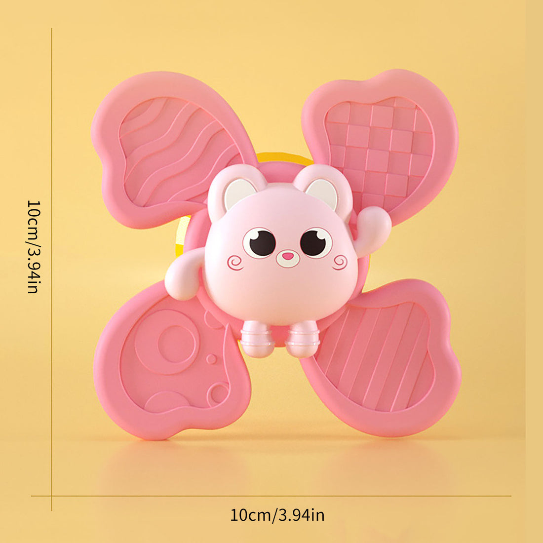 Baby Bath Spinner Toy with Suction Cup Animal Figures