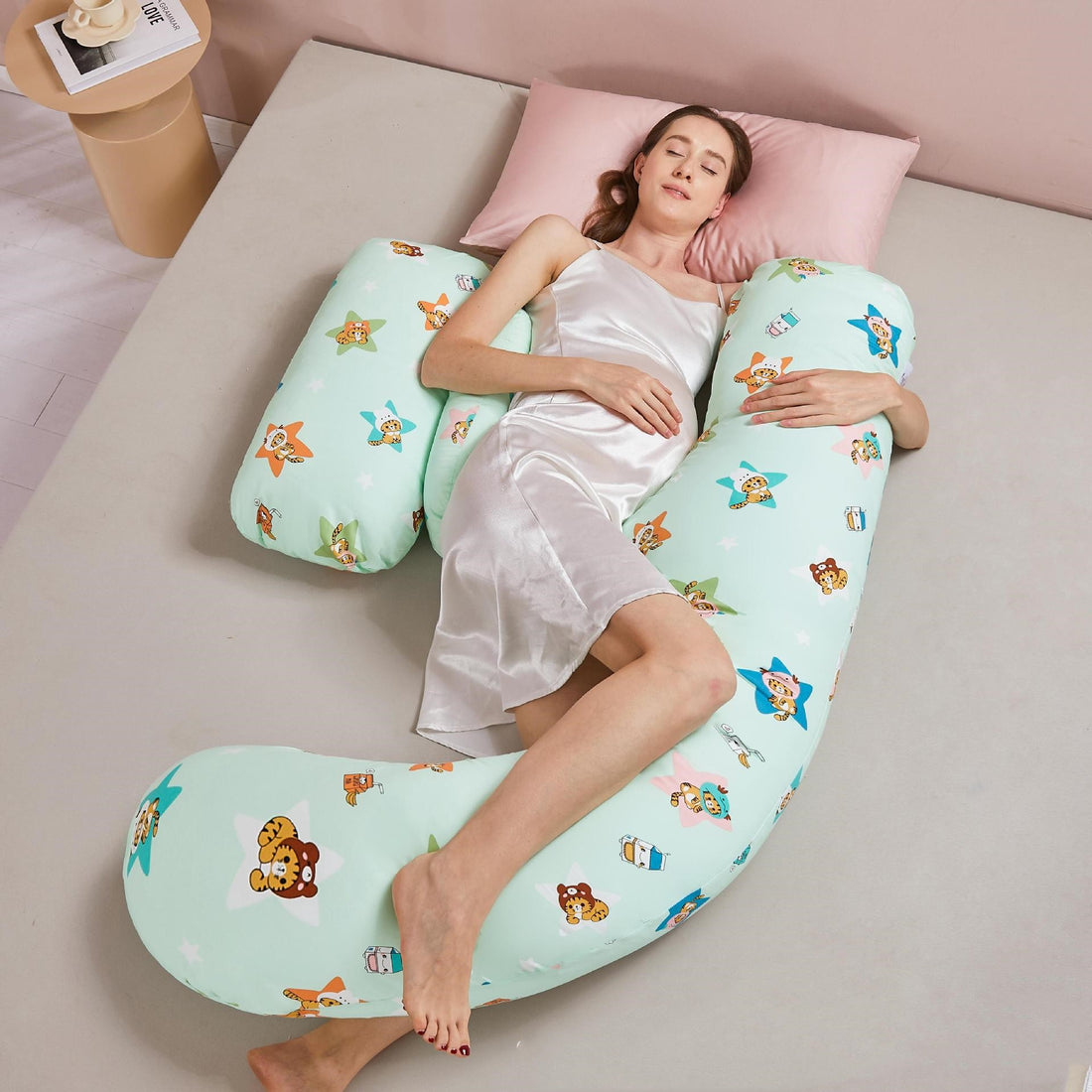 Summer Tencel Maternity Lumbar and Side Sleeping Pillow