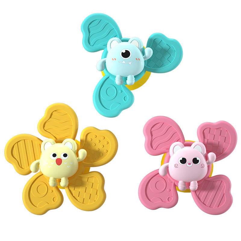 Baby Bath Spinner Toy with Suction Cup Animal Figures