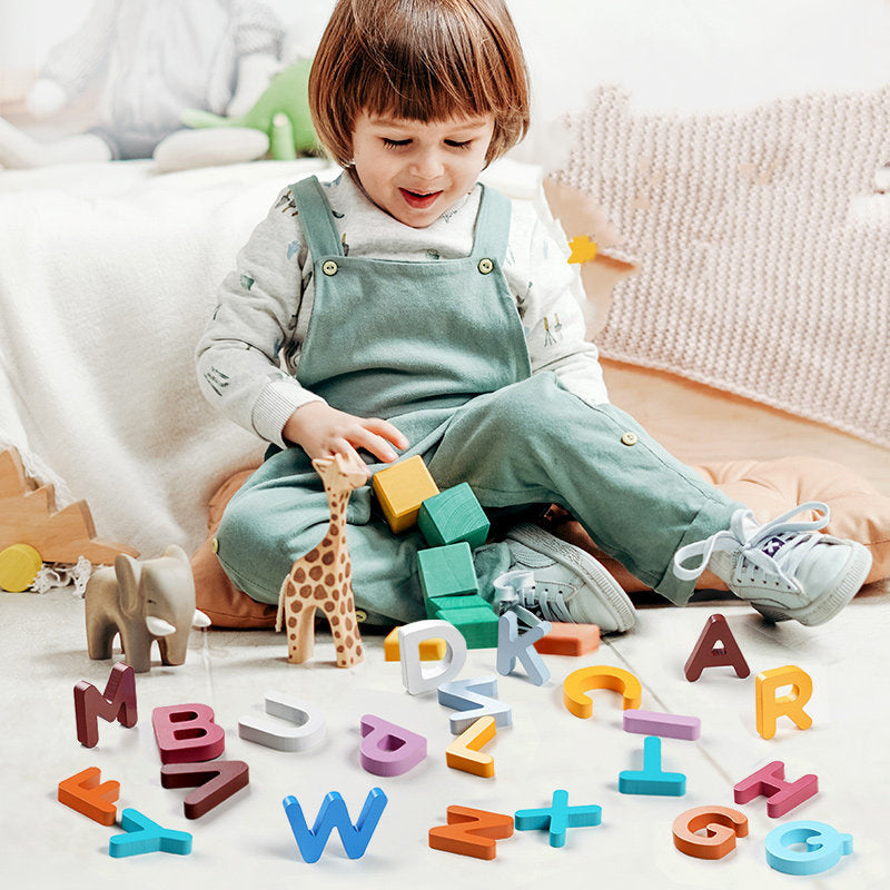 Wooden Numbers and Letters Educational Baby Toy