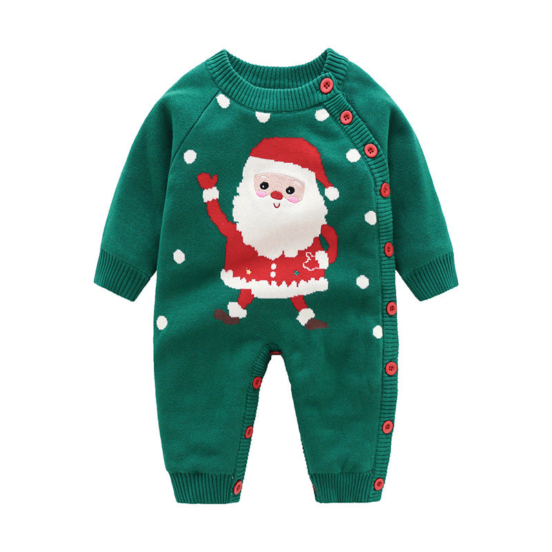 Newborn Baby Crawling Clothes with Thickened Harness