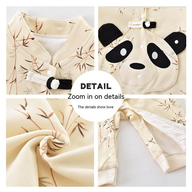 Newborn Thickened Double-Layer Romper Baby Outerwear