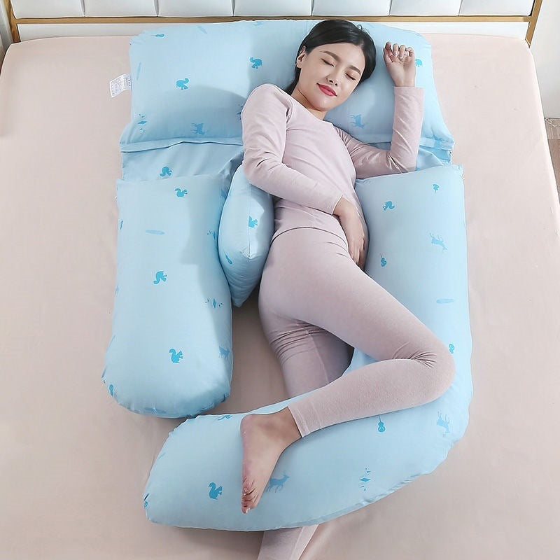 U-Shaped Maternity Pillow for Waist Support and Side Sleeping