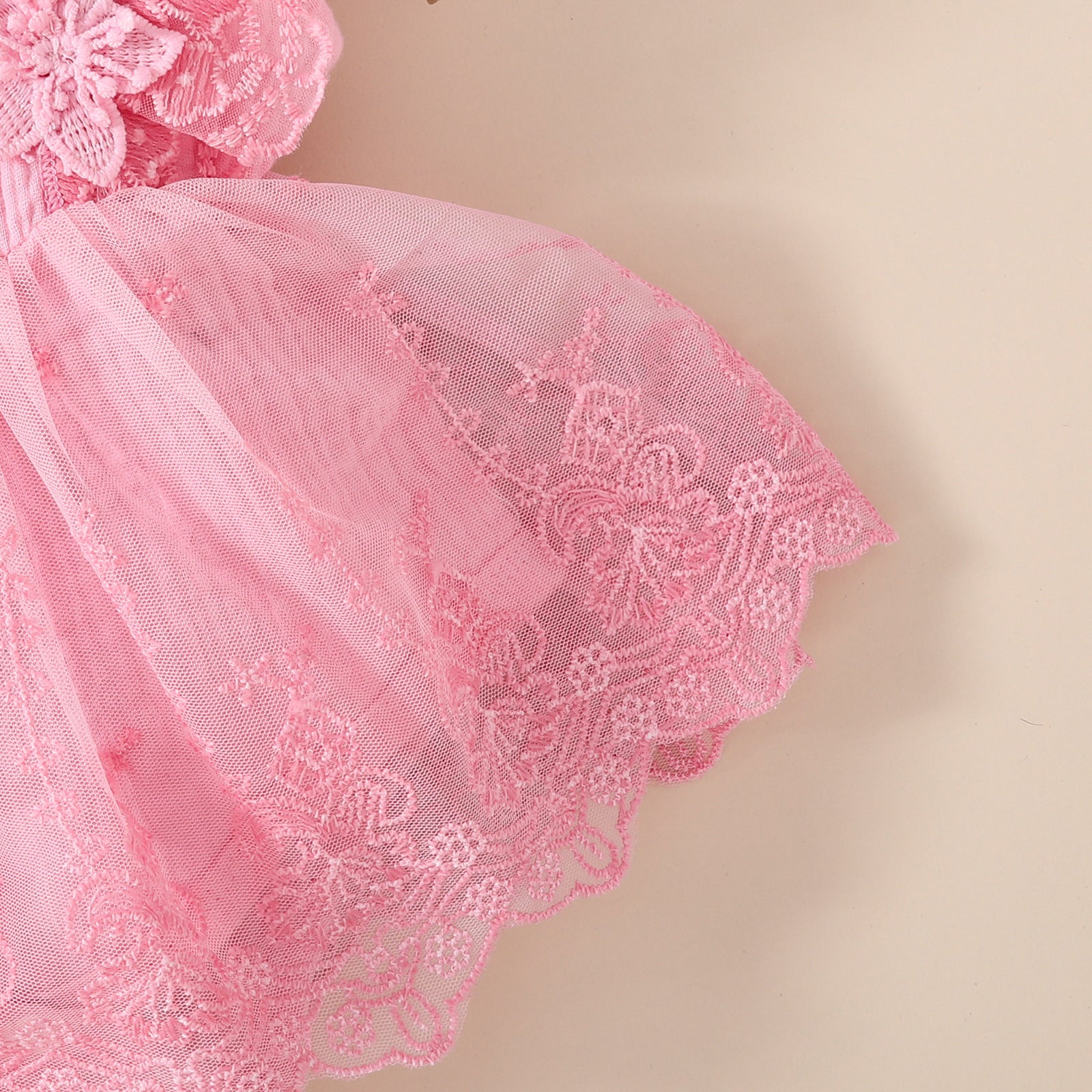 Baby Girl Sleeveless Lace Triangle Romper Dress