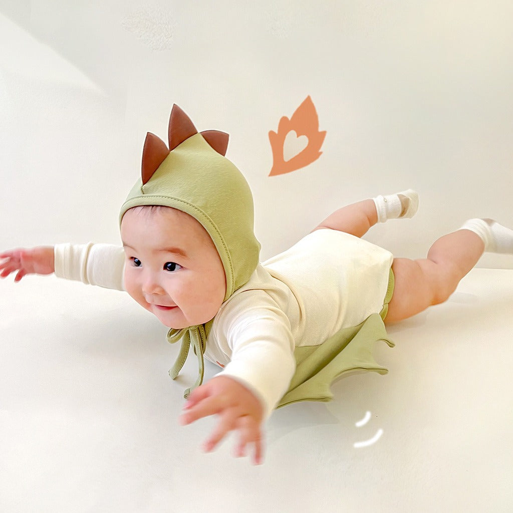 Fire Dragon Print Baby Romper Outfit