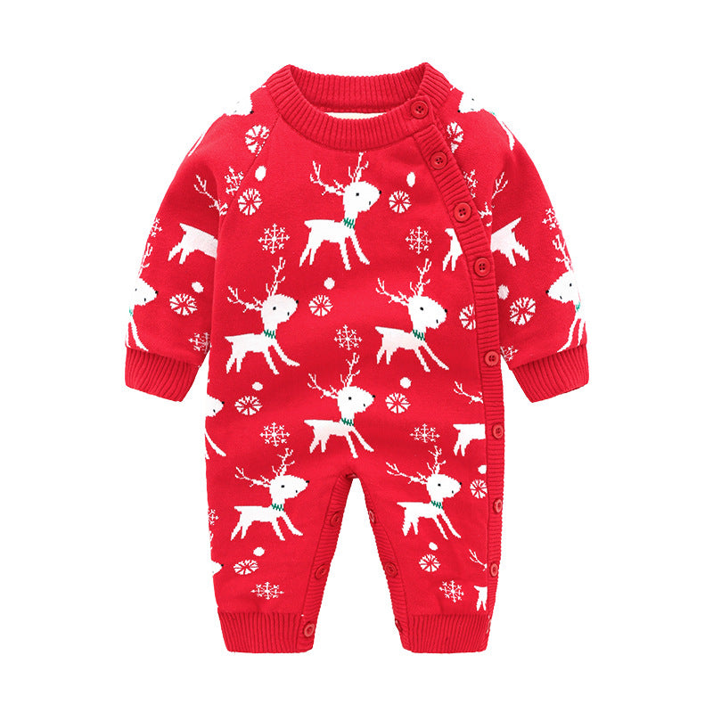 Newborn Baby Crawling Clothes with Thickened Harness