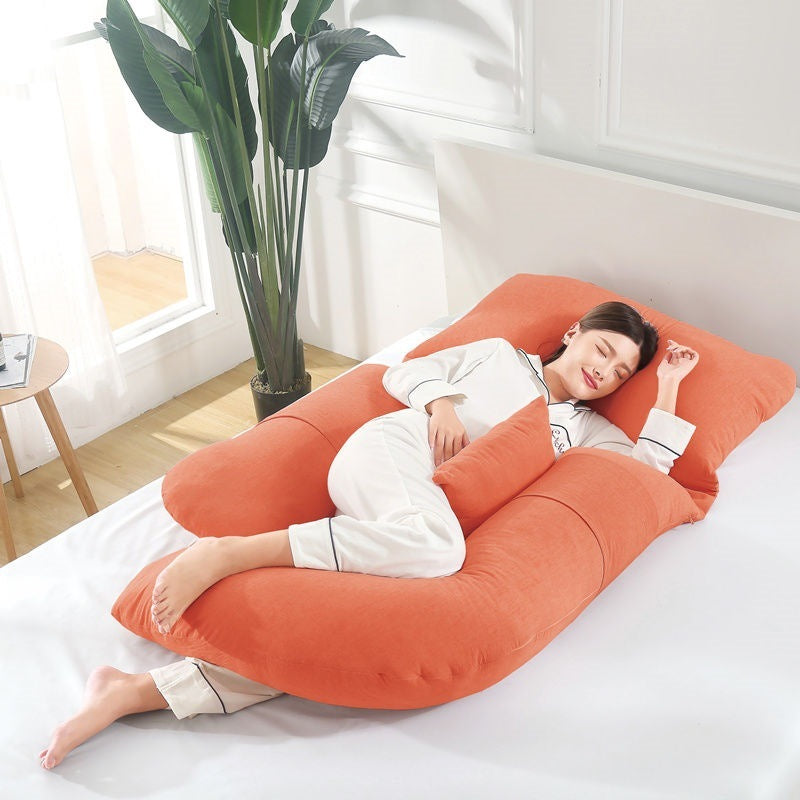 U-Shaped Maternity Pillow for Waist Support and Side Sleeping