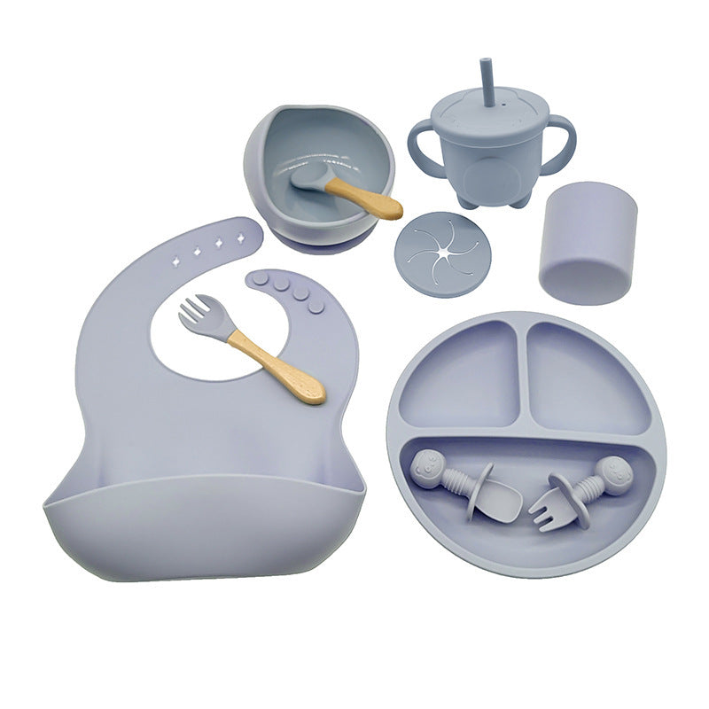 Baby Silicone Feeding Set for Learning and Mealtime