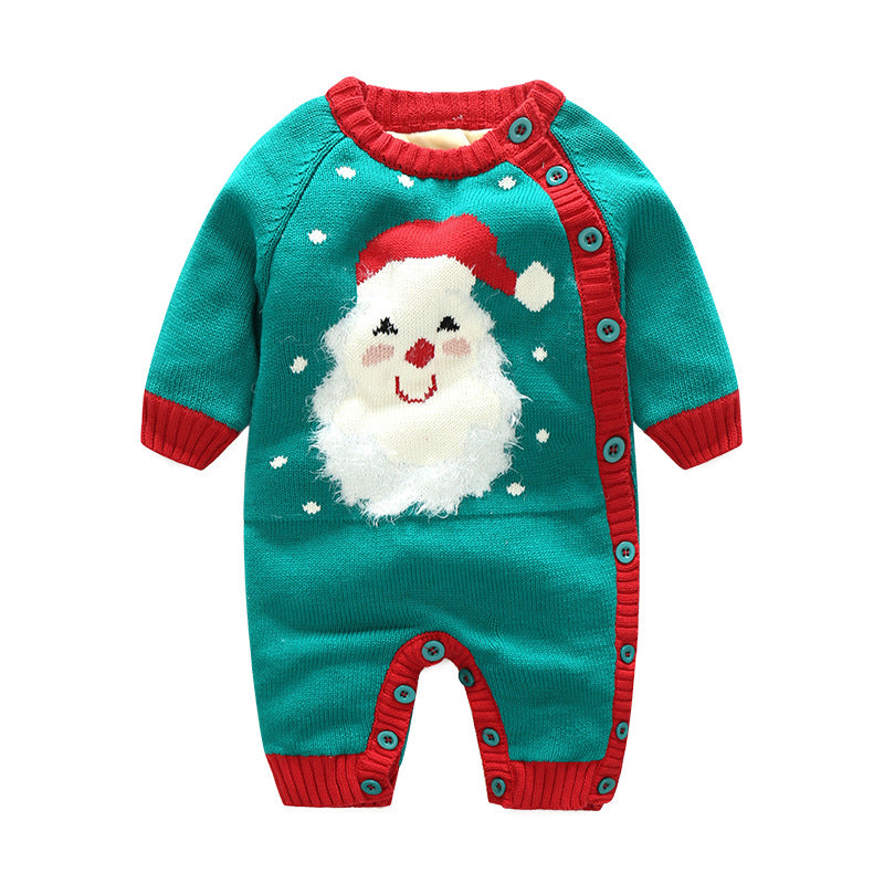 Newborn Baby Crawling Clothes with Thickened Harness