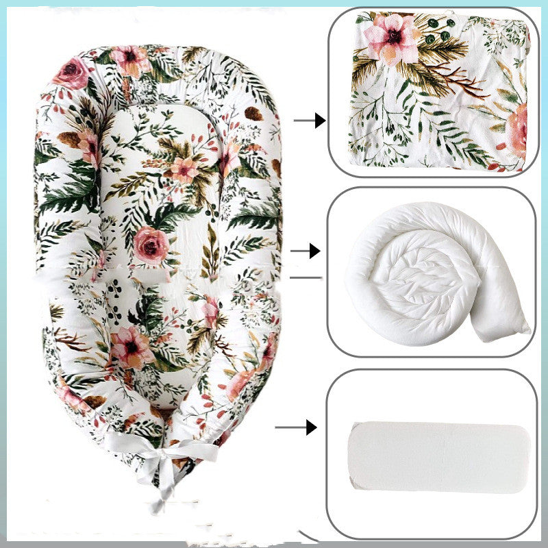 Portable Removable Newborn Baby Crib Middle Bed