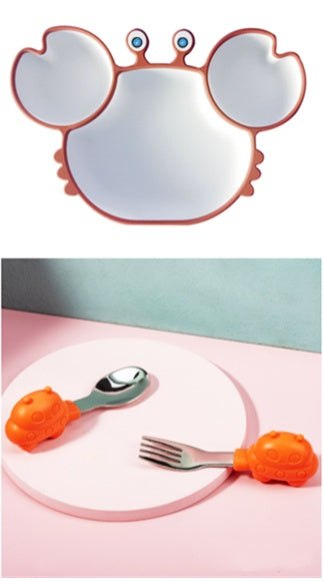 Silicone Non-Slip Baby Feeding Plate and Bowl Set