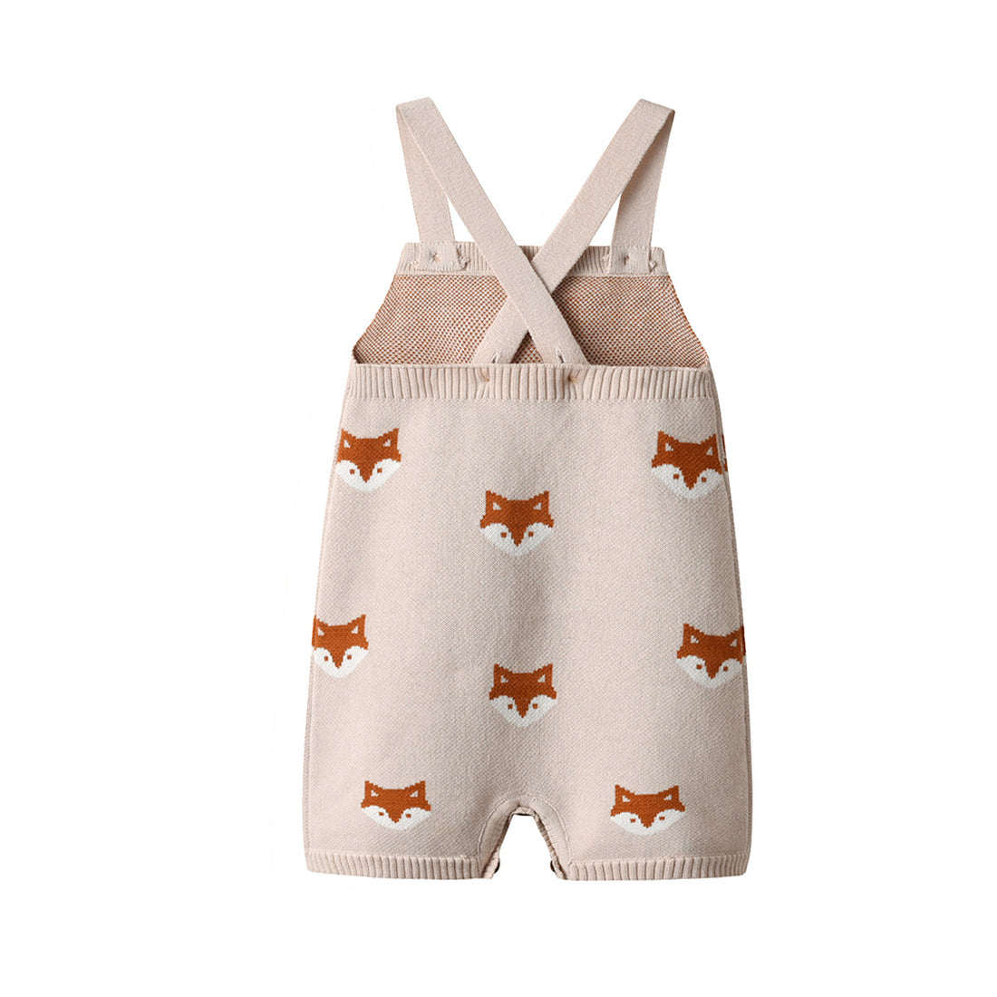 Fox Print Knitted Baby Romper Spring & Autumn Jumpsuit