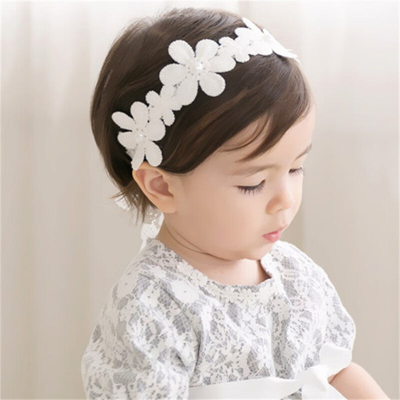 Baby Girls Lace Floral Bow Headband Hair Accessories