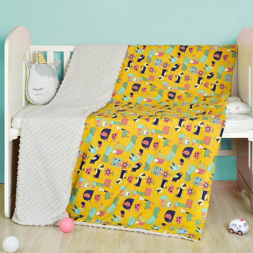 Cotton Baby Cartoon Bean Blanket Quilt