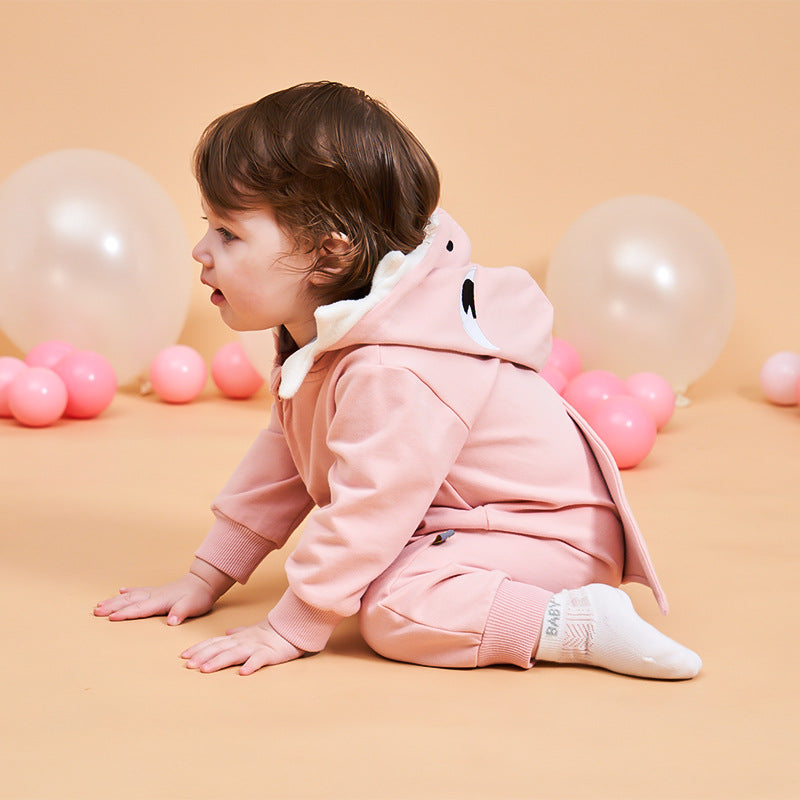 Korean Style Cartoon Dinosaur Baby Cardigan