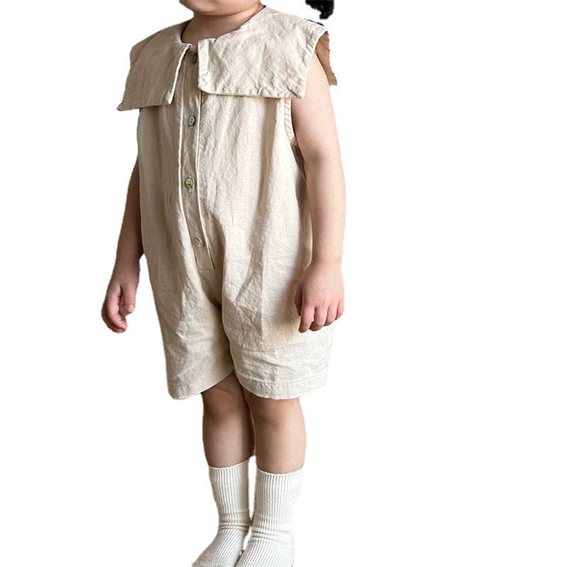 Sleeveless Loose Casual Baby One-Piece Shorts Outfit
