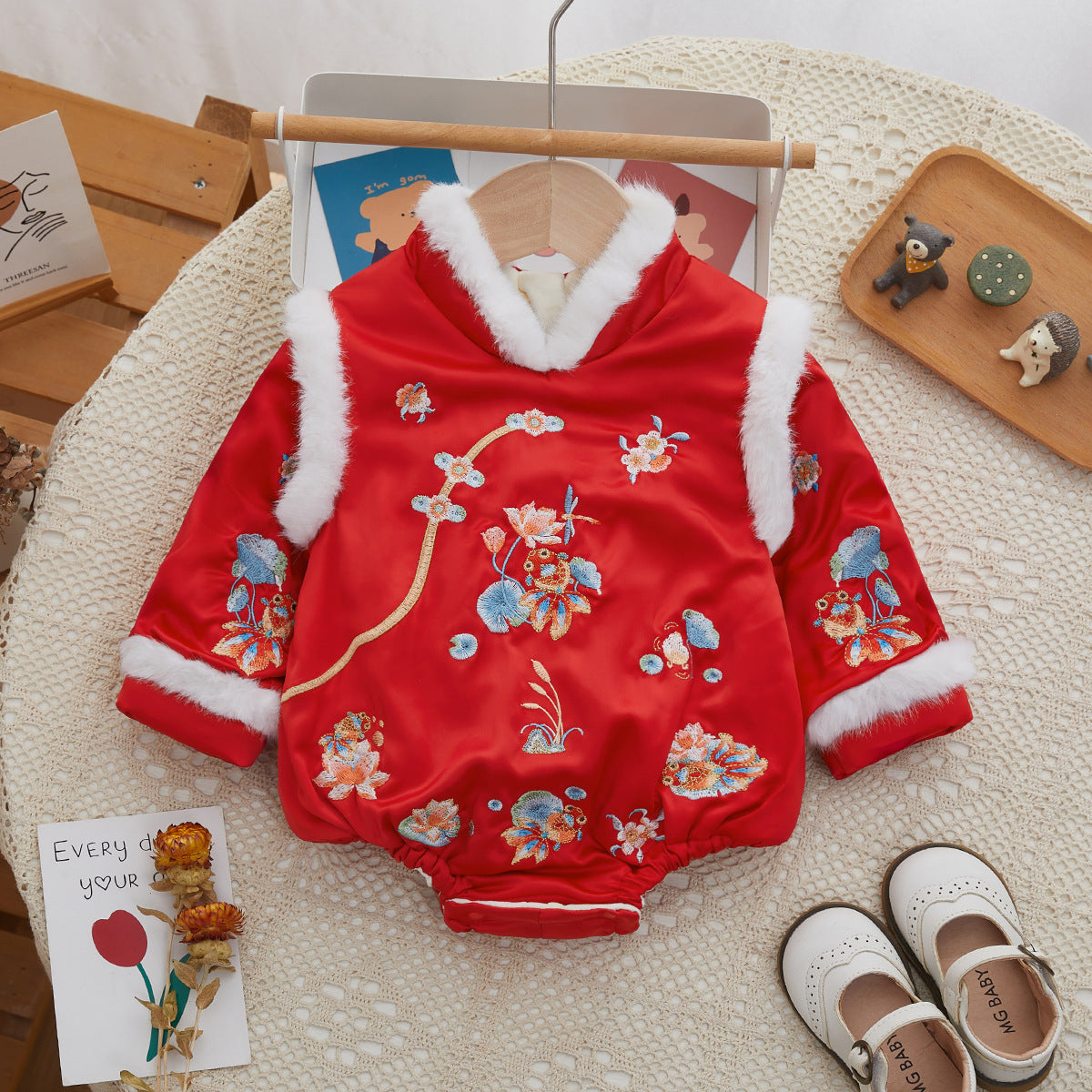 Winter Baby Triangle Romper Onesie for Baby Girls